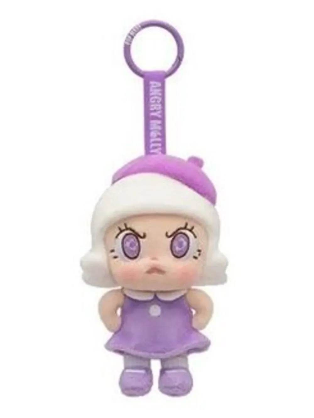 Pop Mart Angry Molly Plush Pendant Purple Fire